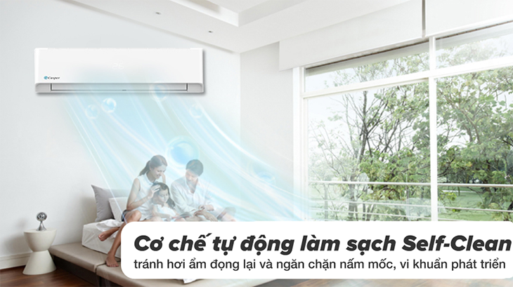 Các công nghệ nổi bật trên máy lạnh Casper - Cơ chế tự làm sạch tự động