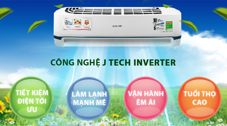 Máy lạnh Sharp Inverter 2 HP AH-X18XEW. máy điều hòa