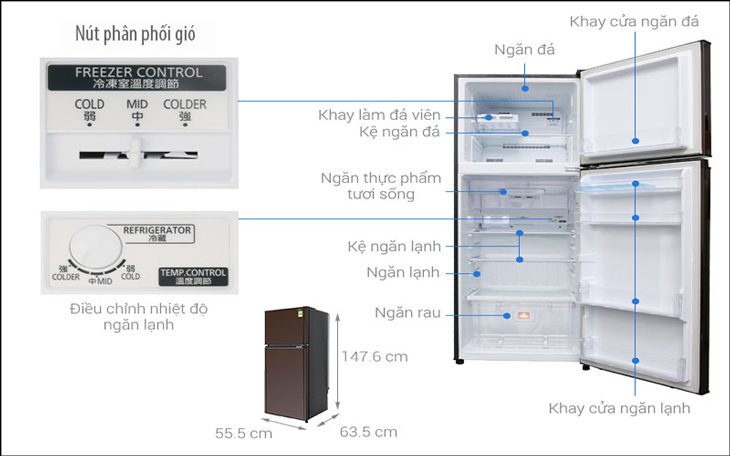 Điều chỉnh nút phân phối khí 