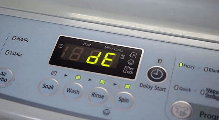Lỗi DE trên máy giặt LG là gì?
